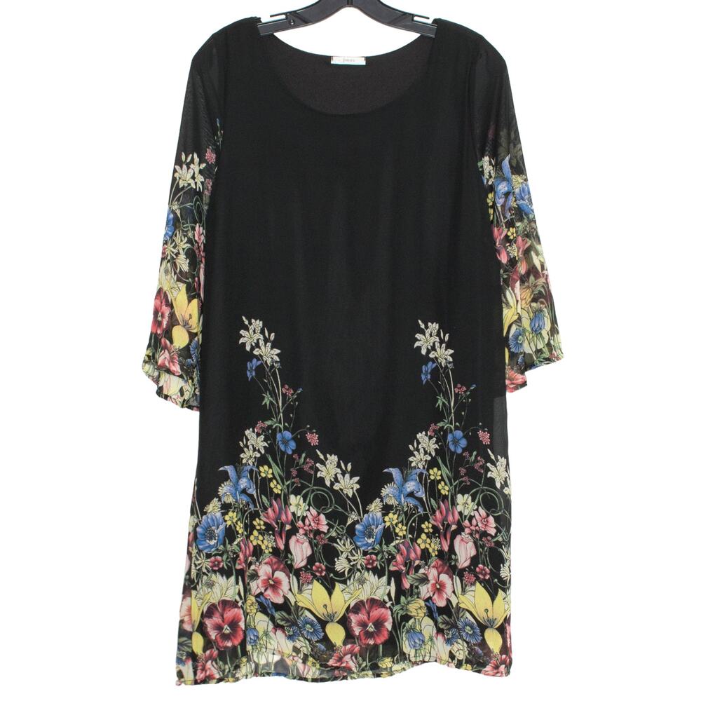 Dress Floral Boho Dark Floral Fairy Grunge Whimsigoth Romantic Goth Black Small